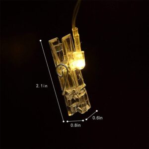 MIRADH Led Photo String Lights- 20 Photo Plug Powered Fairy Lights,Lights (10 Feet,Warm White 20 Clips,Corded Electric,Plastic),3 meters