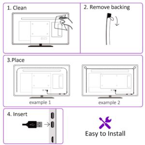XERGY USB 5V 5050 RGB Led Flexible Strip Light Multi-Color Changing Lighting Kit, Tv Background Lighting with Mini Controller for Tv Pc Laptop Bias Lighting (1 Meter for Tv'S Upto 28") 1 Meters