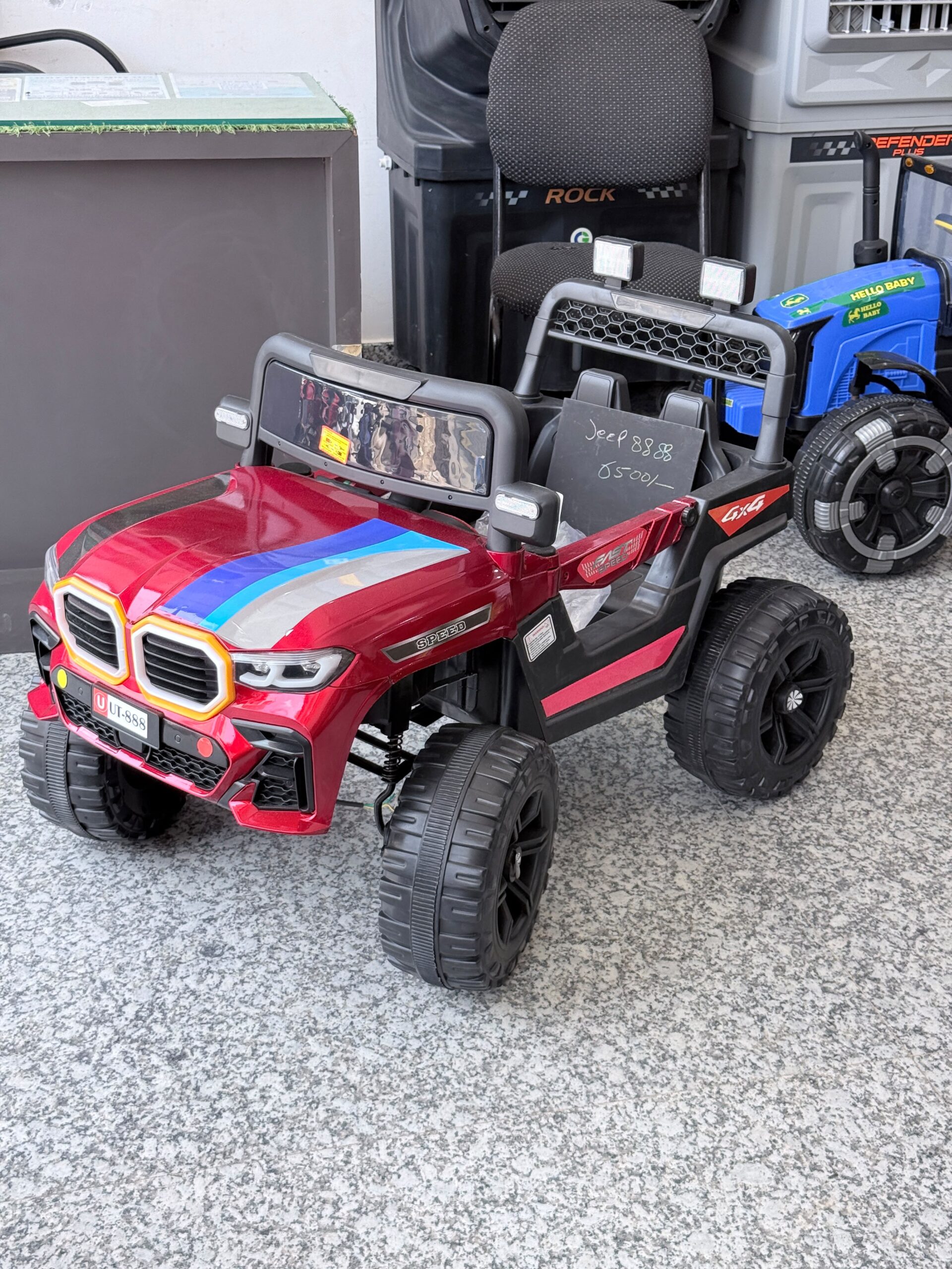 Speed Jeep 8888 Kids Ride-On Electric Car | 12V Battery | Remote Control | Red - Image 3