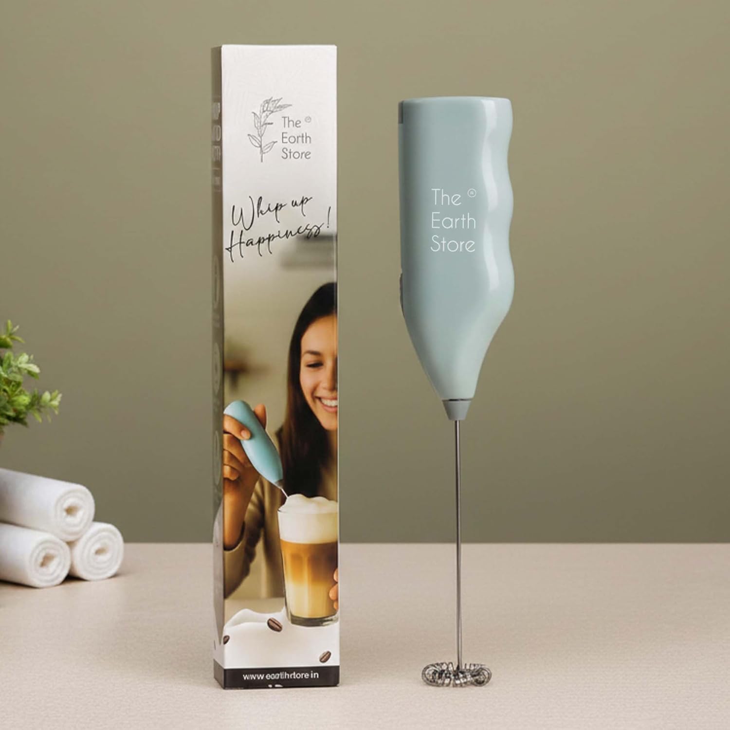 The Earth Store Swifther Handheld Assorted Coffee Frother Electric Milk Frother for Lattes Shakes Mini Foamer for Cappuccino, Frappe, Matcha, Egg Beater Hand Blender (Battery Operated)