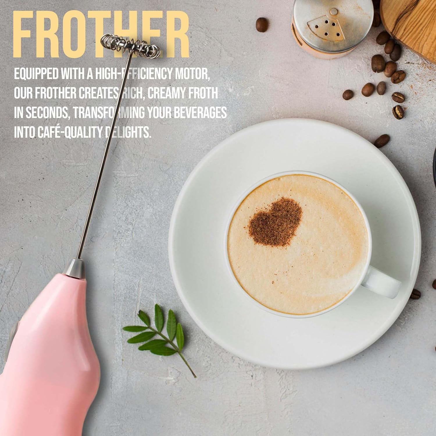 The Earth Store Swifther Handheld Assorted Coffee Frother Electric Milk Frother for Lattes Shakes Mini Foamer for Cappuccino, Frappe, Matcha, Egg Beater Hand Blender (Battery Operated) - Image 4