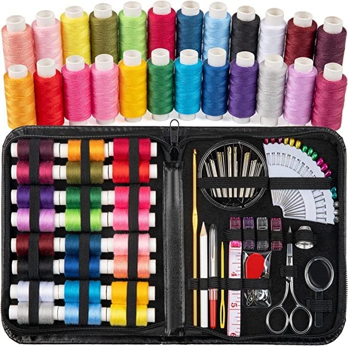 Gemsy 102 Pcs Premium Sewing Kit Box | Tailoring tools Combo with Accessories, Scissors, Thread, Needles, Measuring tape | Sui Dhaga Portable, stitching items box for Home, Ladies, Multipurpose, travel, DIY - Image 6