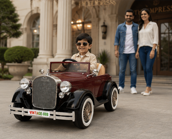Vintage Royal Classic Kids Electric Car – 12V Battery Operated Ride-On Car with Remote Control - Image 4