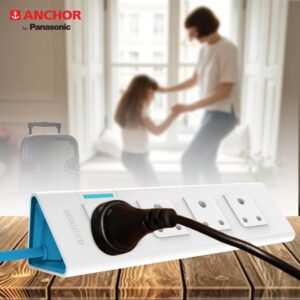 Anchor by Panasonic 4 Way Extension Board Socket with Single Switch | with 1.5 Mtr Extension Cord | Multi Plug for Home Wall, Office (22061)