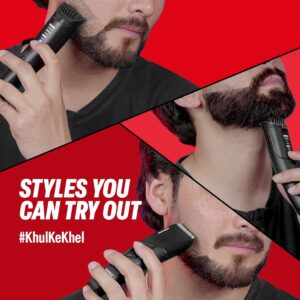 Bombay Shaving Company Pro Beard Trimmer For Men | Beard Trimmer for Man | Hair Trimmer for Man | 6 Combs, Self-Sharpening Blades, Type C | Trimmer Men Beard | Trimmers for Man