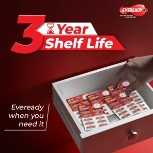 Eveready Carbon Zinc AA Battery, Anti-Leak, 3X EMD Power, 300 Test Certified, Suitable for Regular-Drain Devices & Toys, Pack of 10