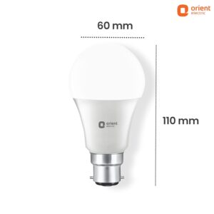 Orient Electric 12W High Glow LED bulb| 180-degree wide beam angle| Voltage surge protection up to 4 kV| 6500K, Cool White| B22d base| Made in India| Pack of 2