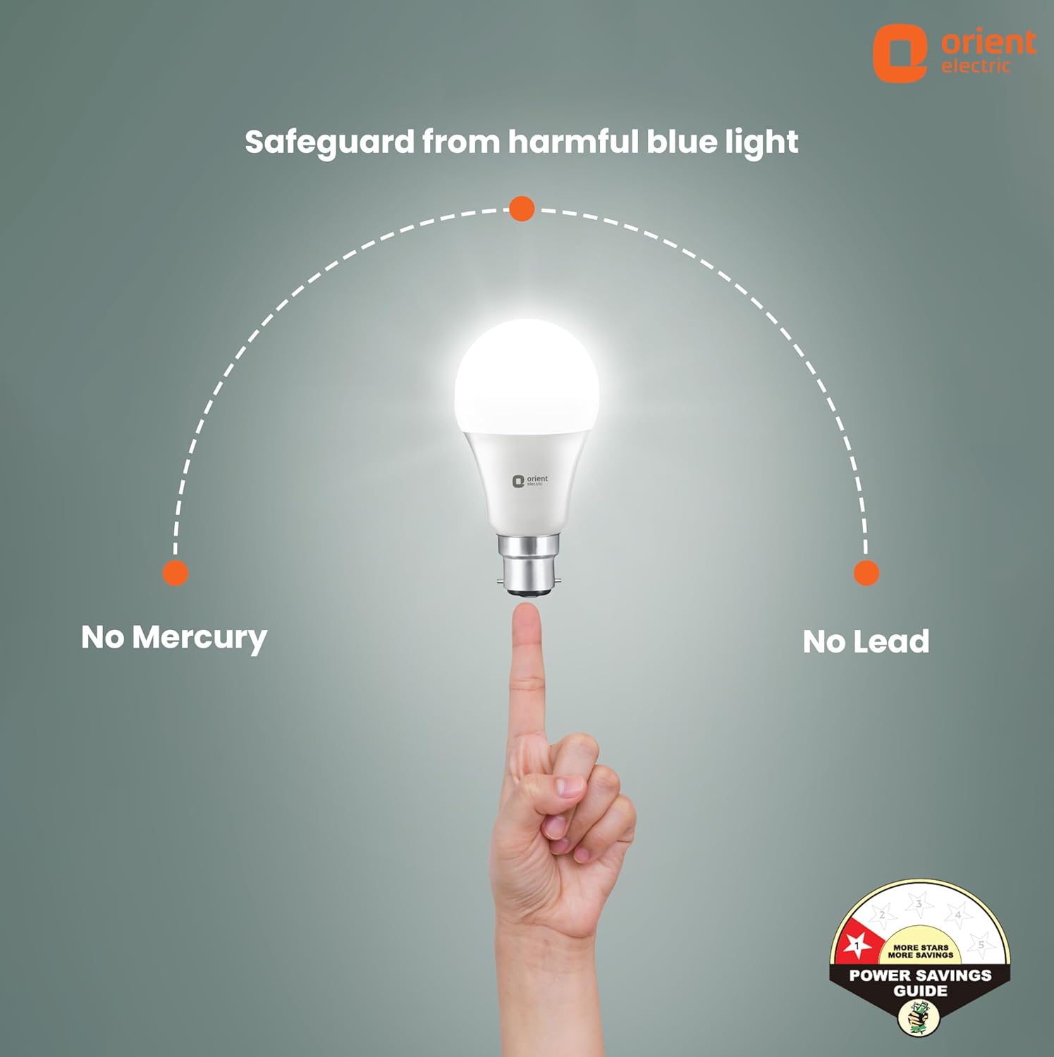 Orient Electric 12W High Glow LED bulb| 180-degree wide beam angle| Voltage surge protection up to 4 kV| 6500K, Cool White| B22d base| Made in India| Pack of 2 - Image 3