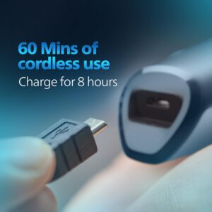 Philips India's No.1 Men's Trimmer* | Skin Safe Beard Trimmer for Men | Durapower tech | Self Sharpening Blades | Skin Protect Comb | 30 min runtime USB charging | No oil needed | 2yr warranty |BT1244
