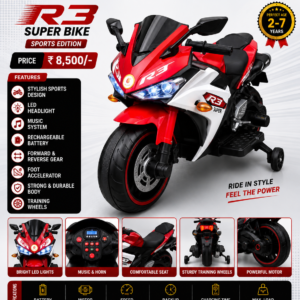 R3 Super Bike – Sports Edition Ride-On Bike (Red)