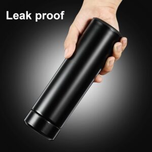 DiCUNO Combo of Temperature Water Bottle 500 ml with Digital Display and Bottle Cleaning Brush, Stainless Steel Smart Water Bottle, Hot & Cold Vacuum Flask, Temperature Bottle for Gym Office Travel