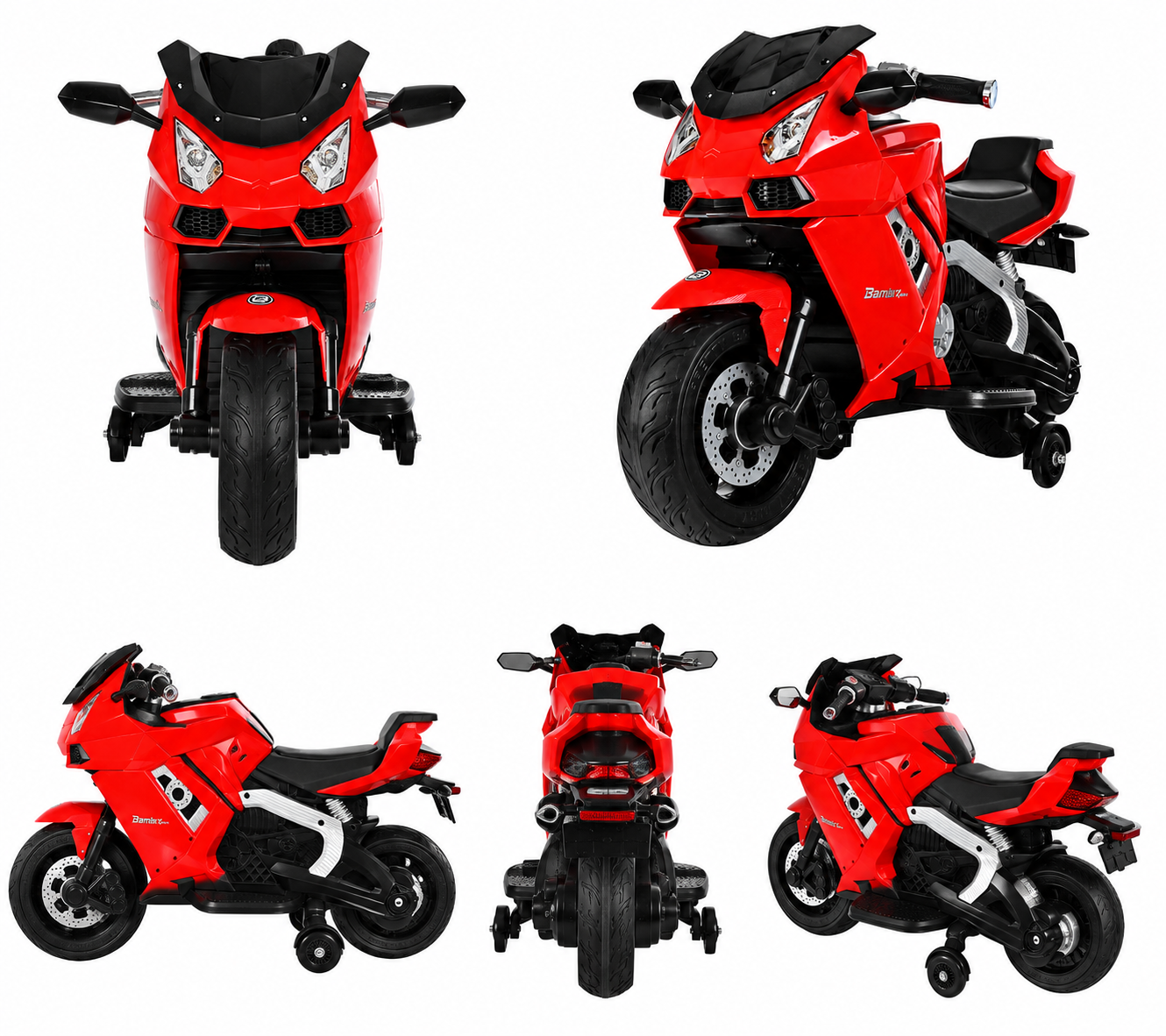 Kids Electric Bike – Bike Play Land 6644 Red Ride-On Bike - Image 3