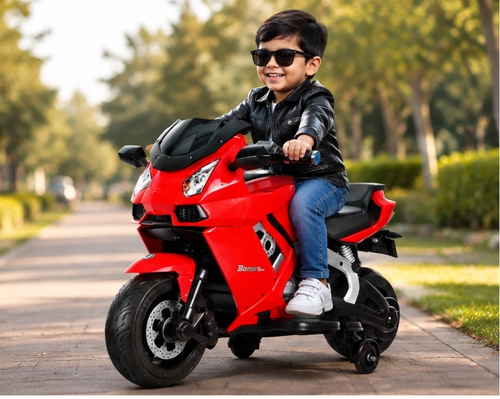 Kids Electric Bike – Bike Play Land 6644 Red Ride-On Bike - Image 4
