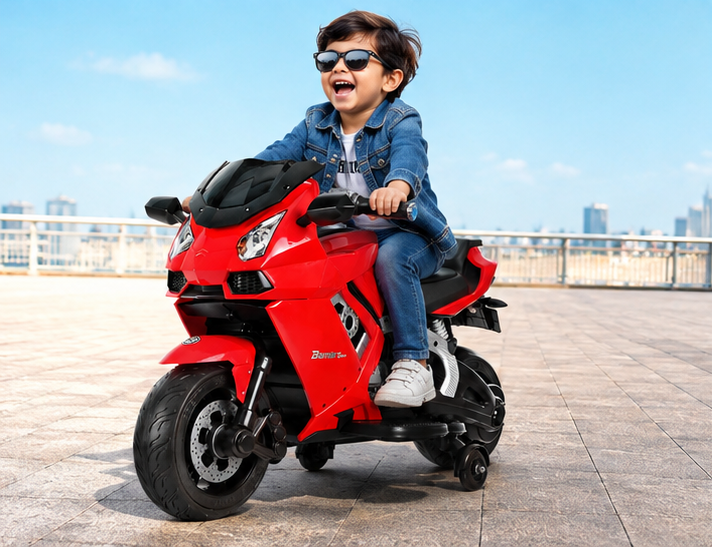 Kids Electric Bike – Bike Play Land 6644 Red Ride-On Bike - Image 6