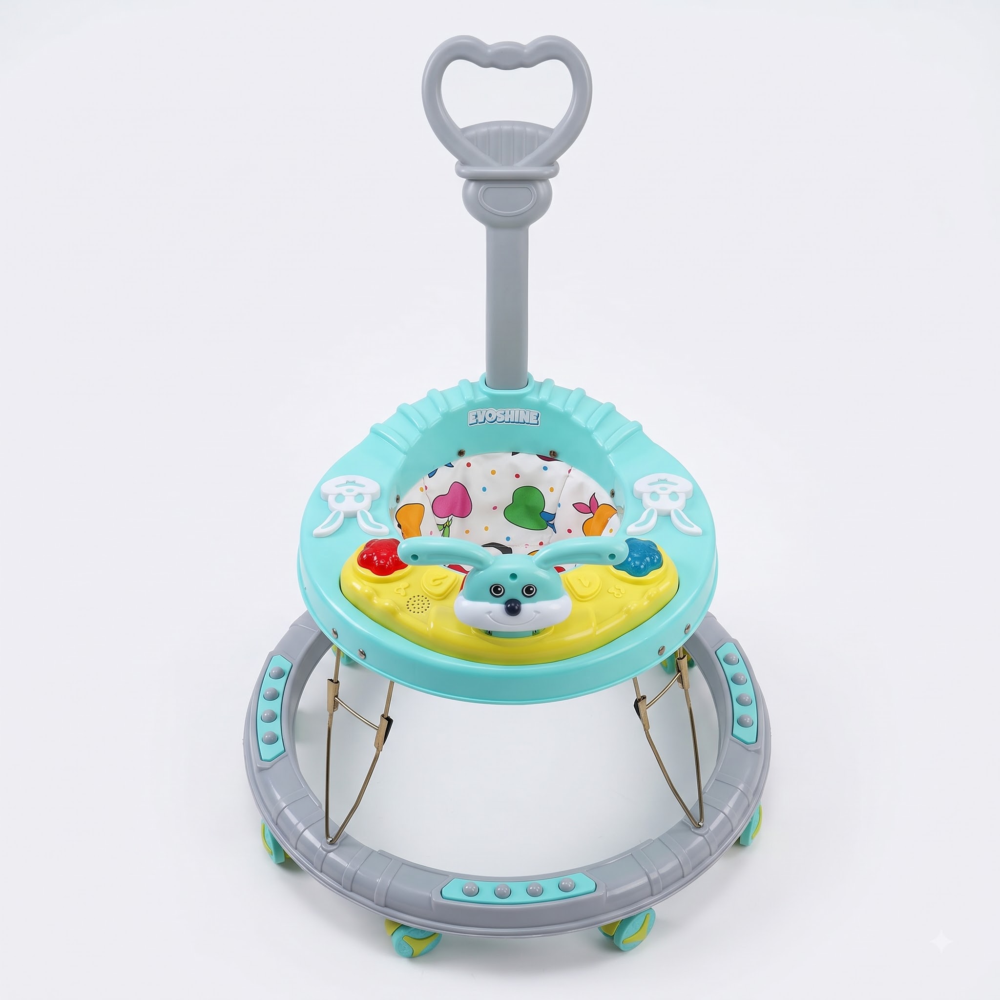Baby Walker with Push Handle – Musical Activity Walker with Rabbit Face Toy Tray - Image 5
