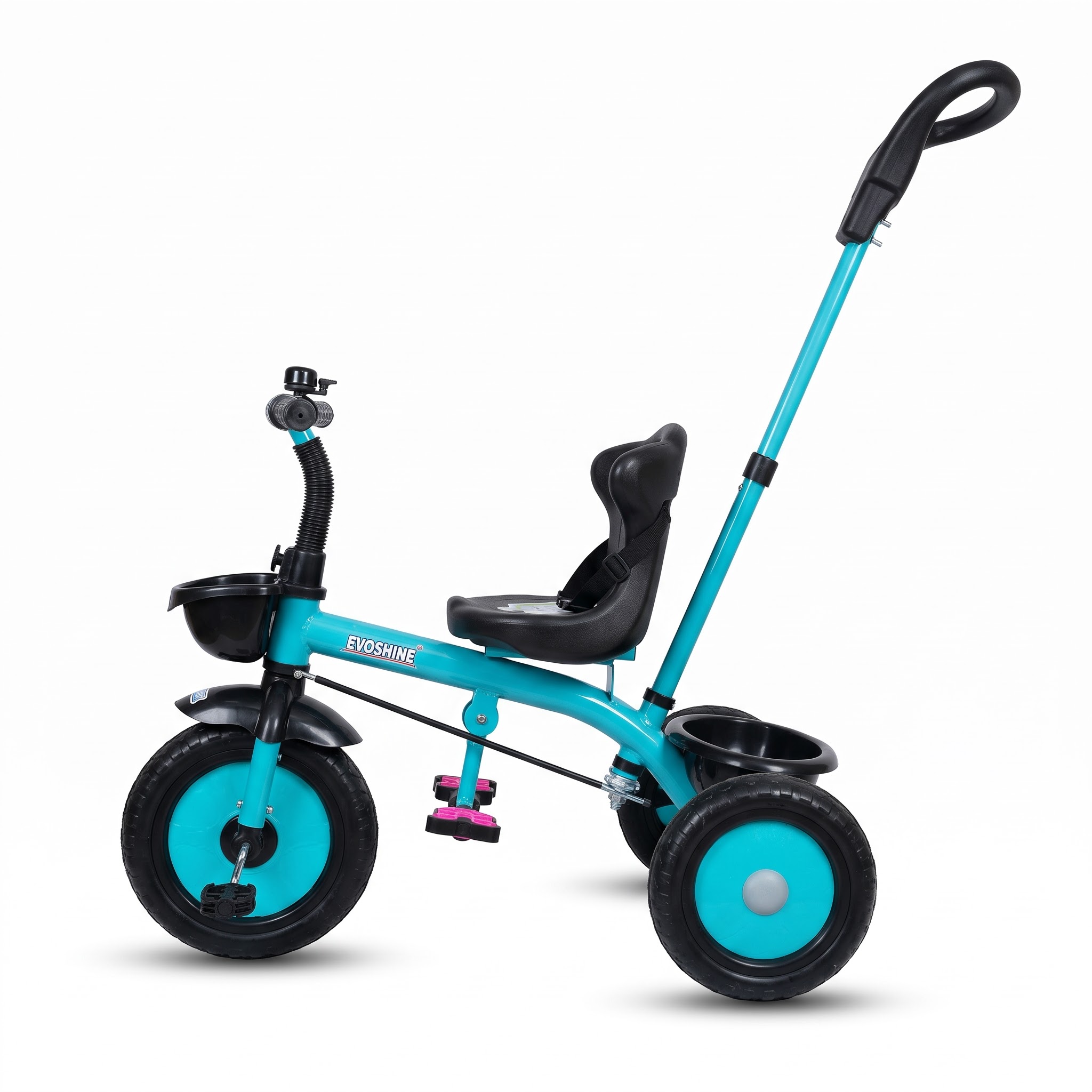 Kids Tricycle with Parent Handle – EVOSHINE Maharaja 3-Wheel Baby Cycle - Image 2