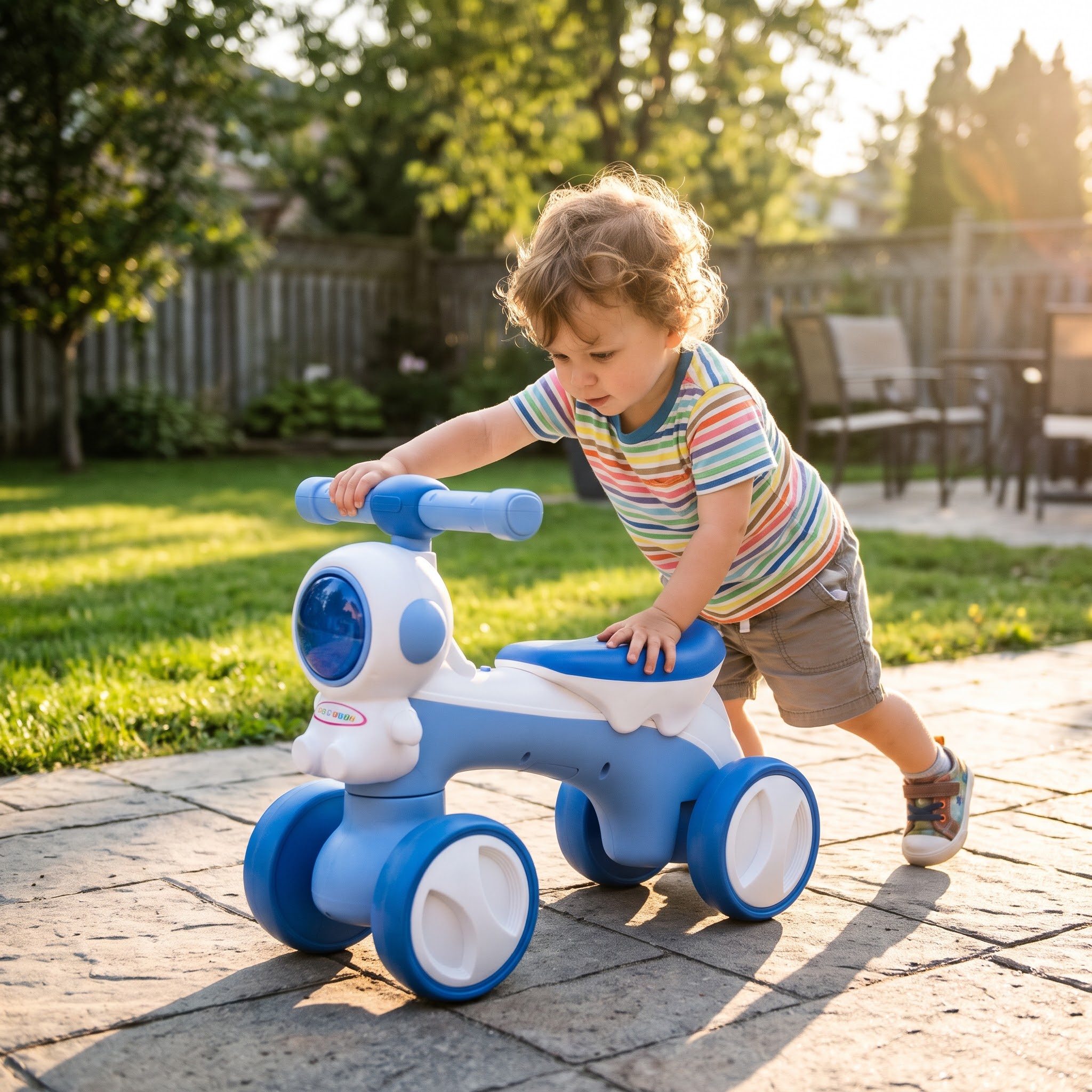 Kids Ride-On Bike – Robot-Style Manual Foot-to-Floor Ride-On Toy - Image 5