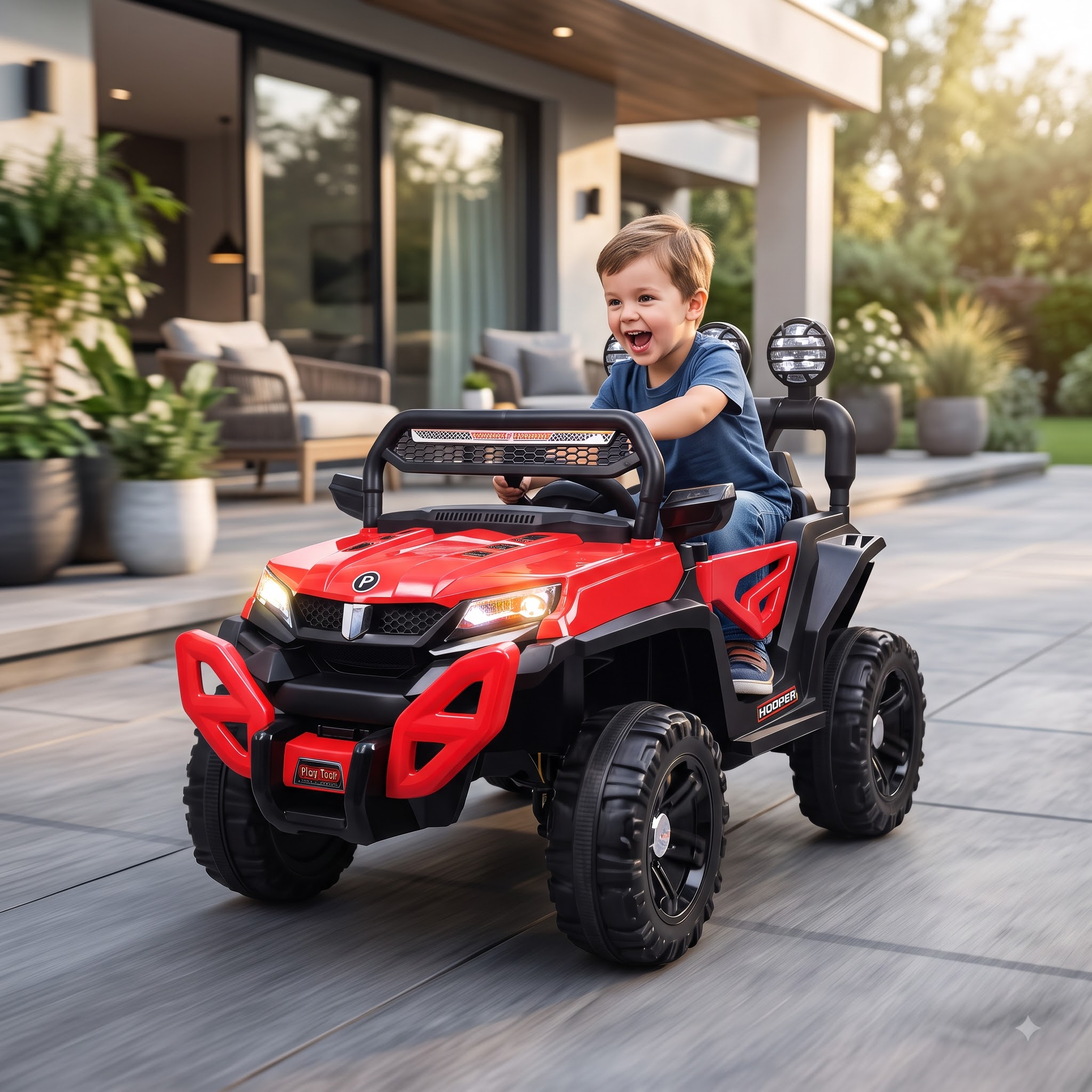 Kids Ride-On Jeep – Play Tool Hopper 4x4 Battery Operated Jeep - Image 8