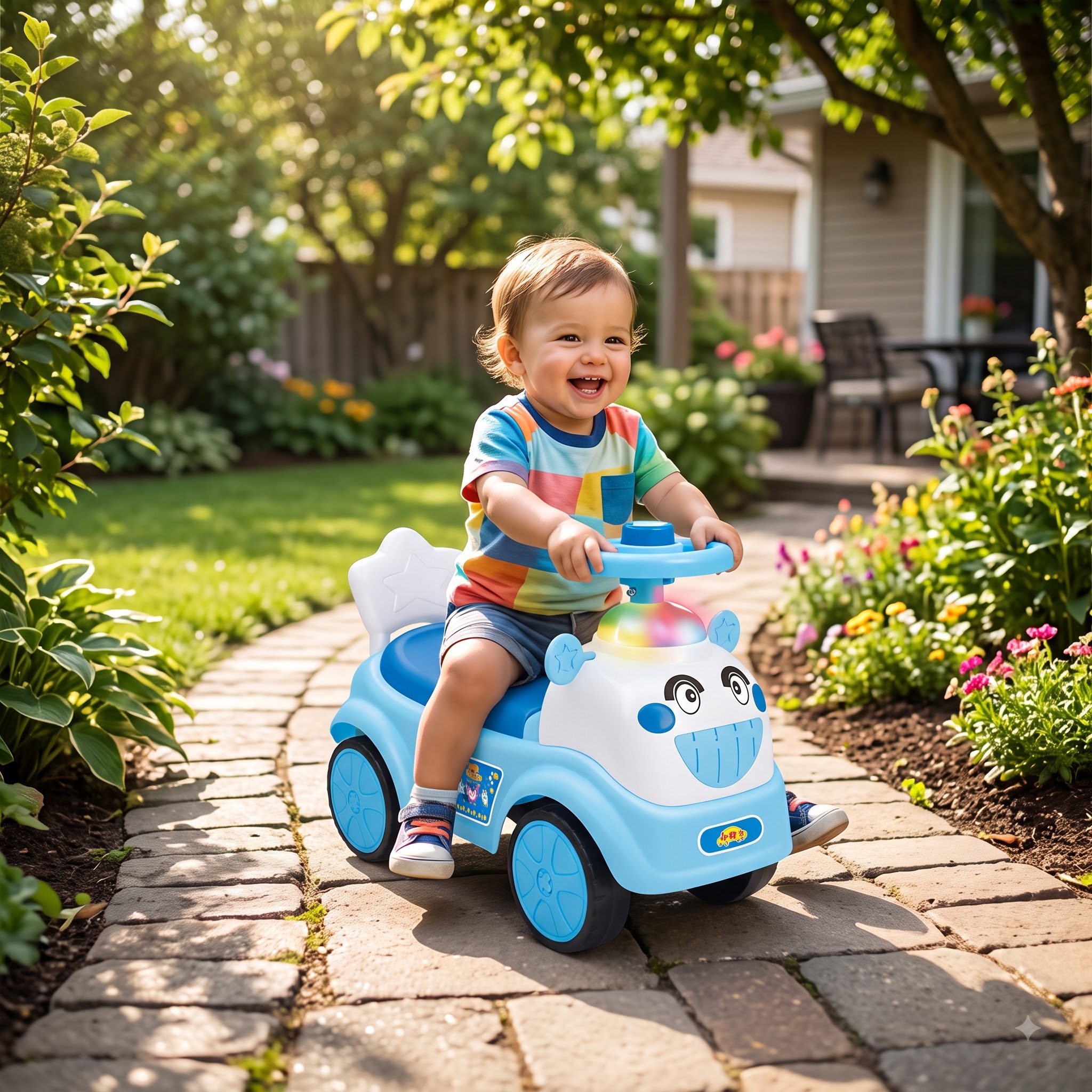 Baby Ride On Toy – Toy Zone My Baby First Rider with Light and Music - Image 2