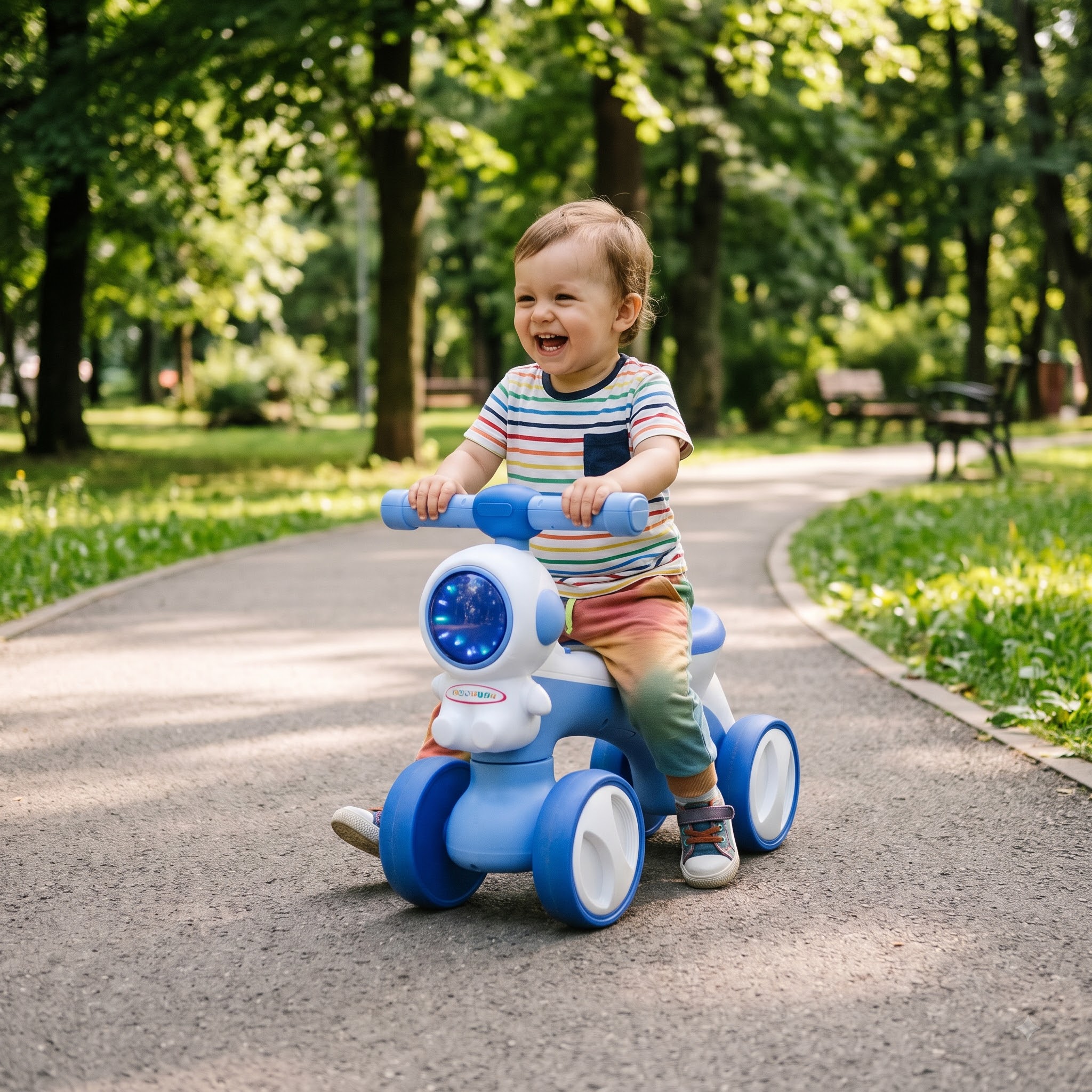 Kids Ride-On Bike – Robot-Style Manual Foot-to-Floor Ride-On Toy - Image 3