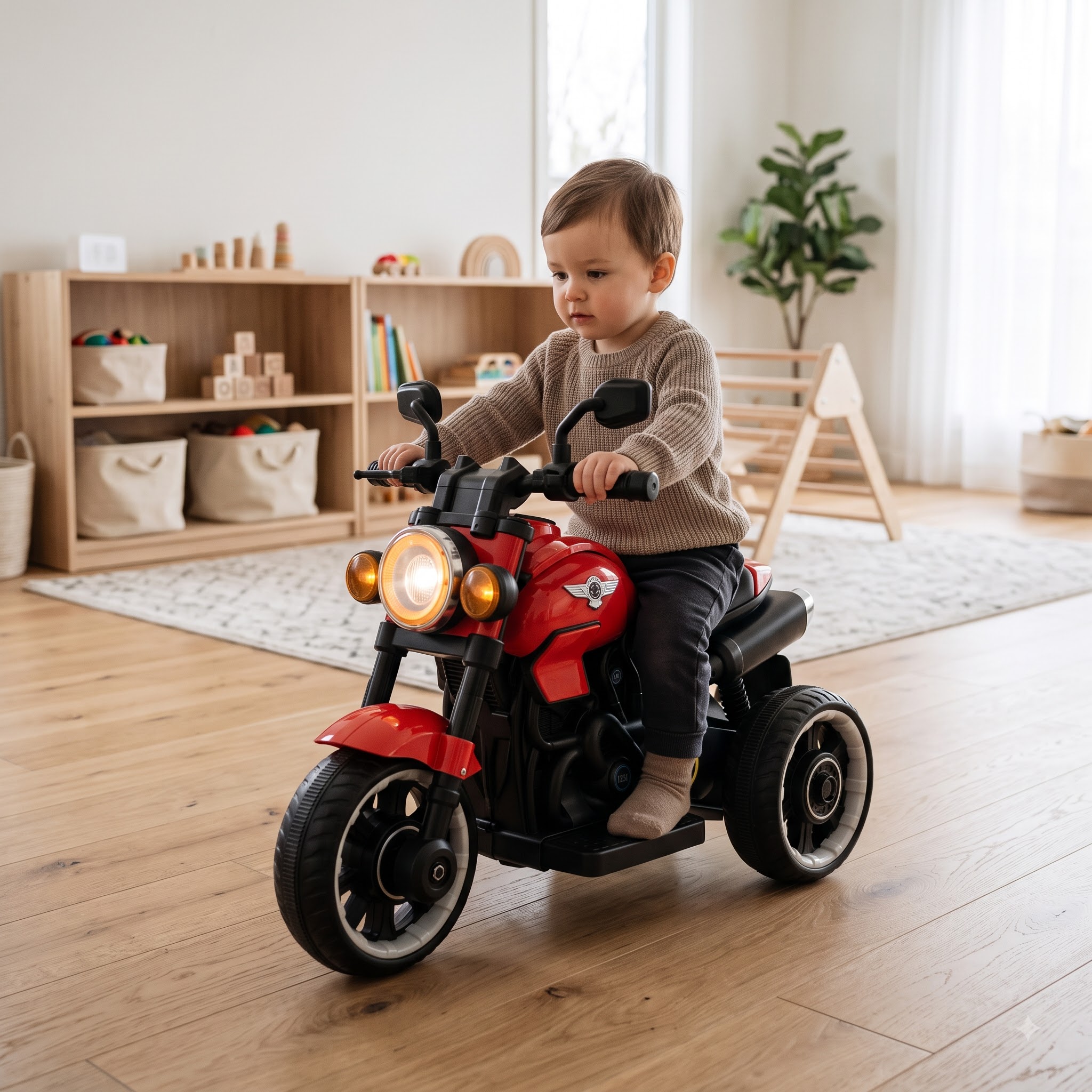 Kids Electric Bike – Sporty 3-Wheel Battery-Operated Ride-On Motorcycle - Image 8