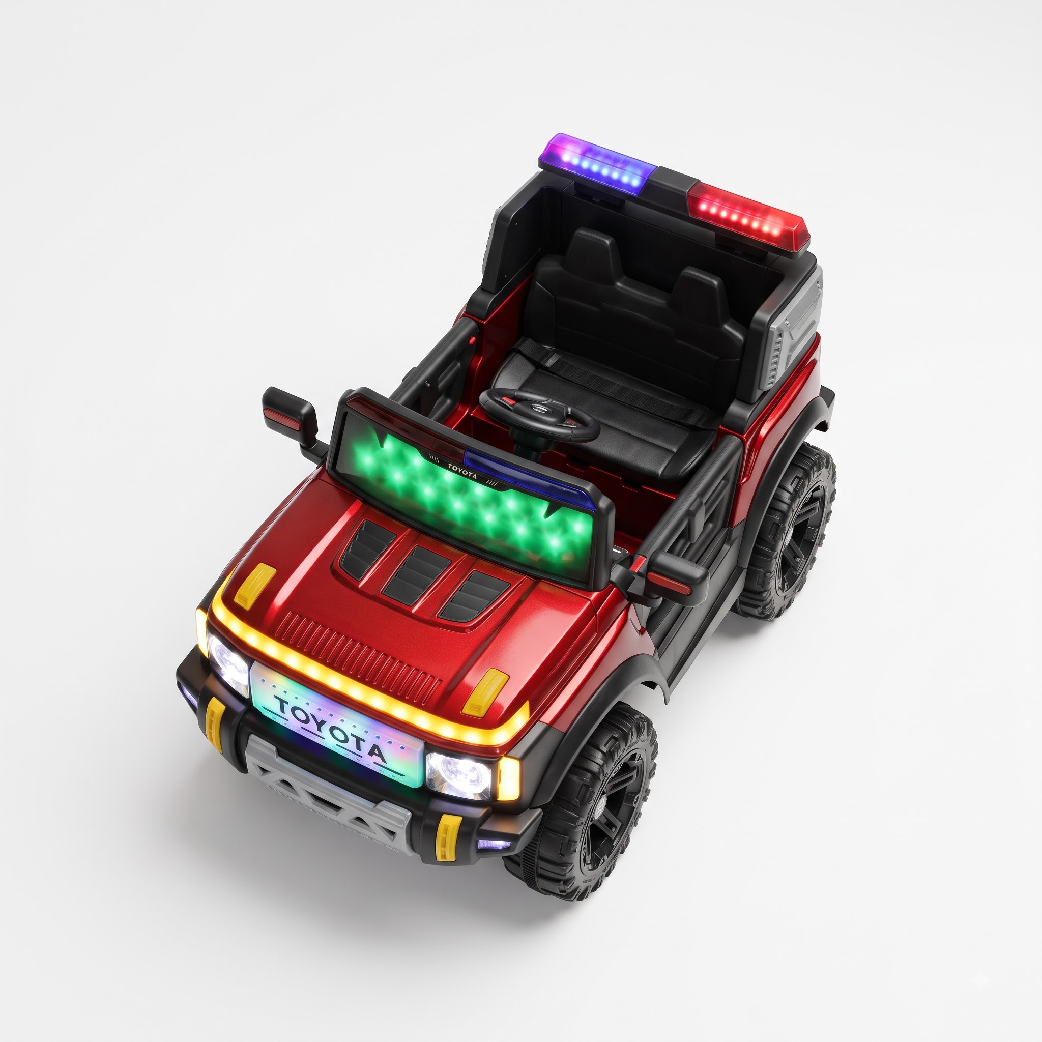 Kids Ride-On Jeep – Police Patrol Battery-Operated Electric SUV - Image 7
