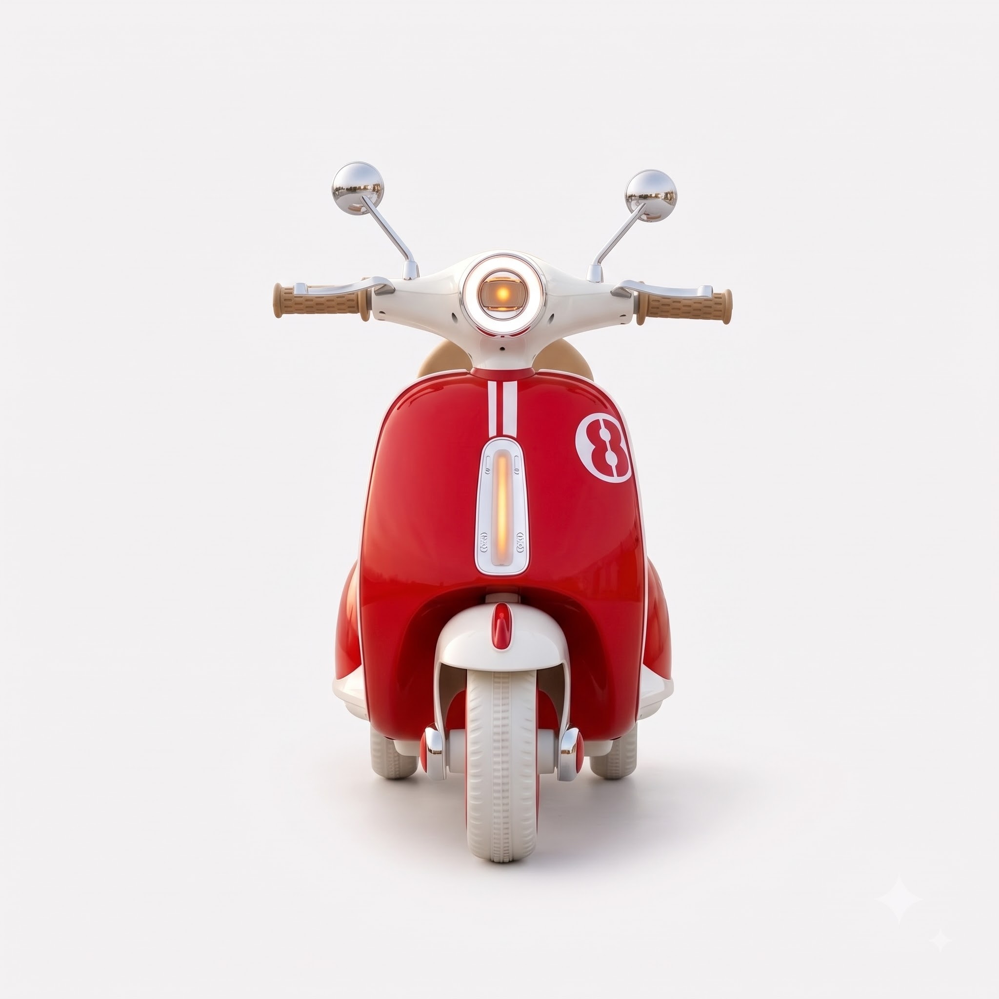 Kids Electric Scooter – Vintage Style Battery-Operated Ride-On Scooter - Image 5