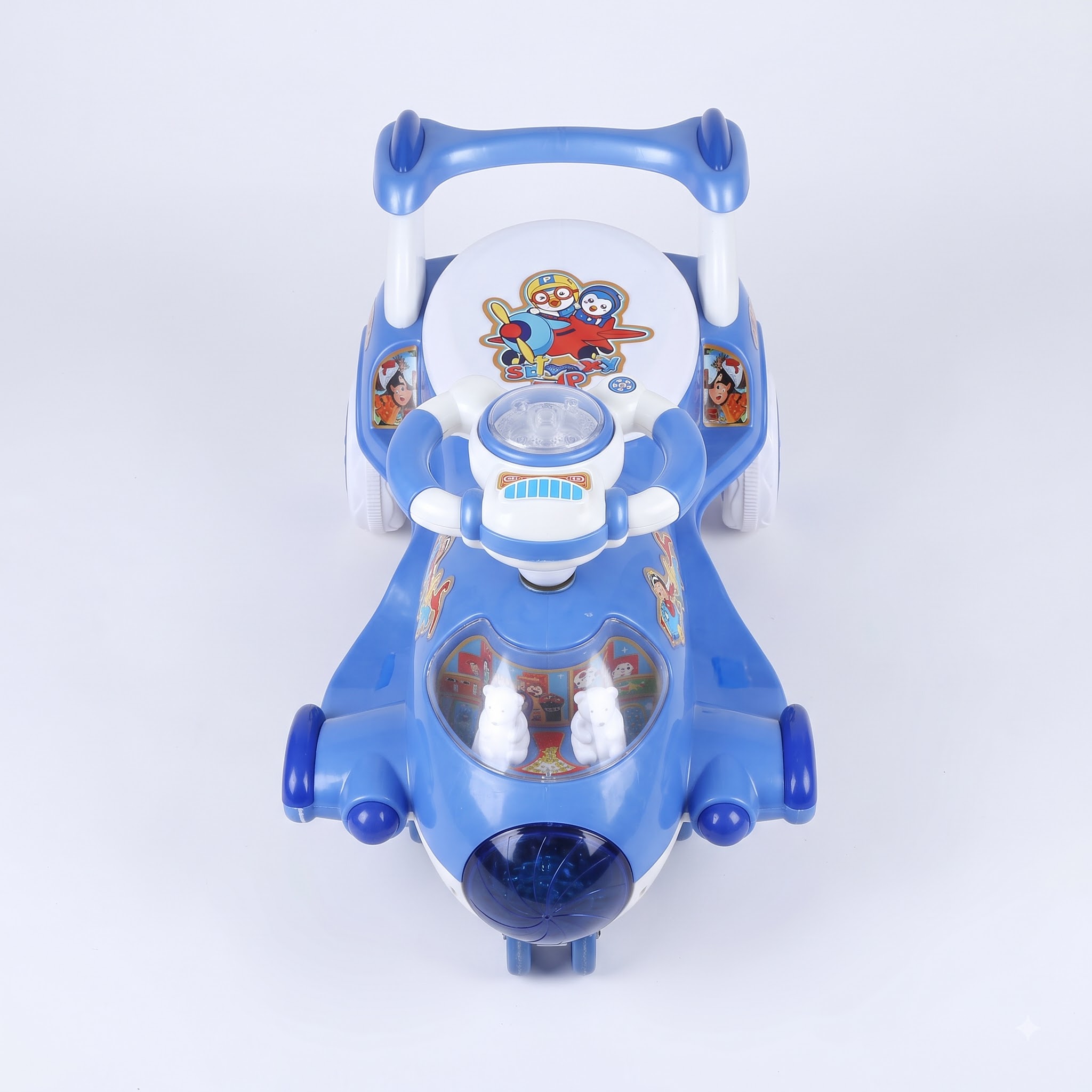 Aeroplane Ride-On Toy for Kids – Blue and White Toy Plane - Image 4
