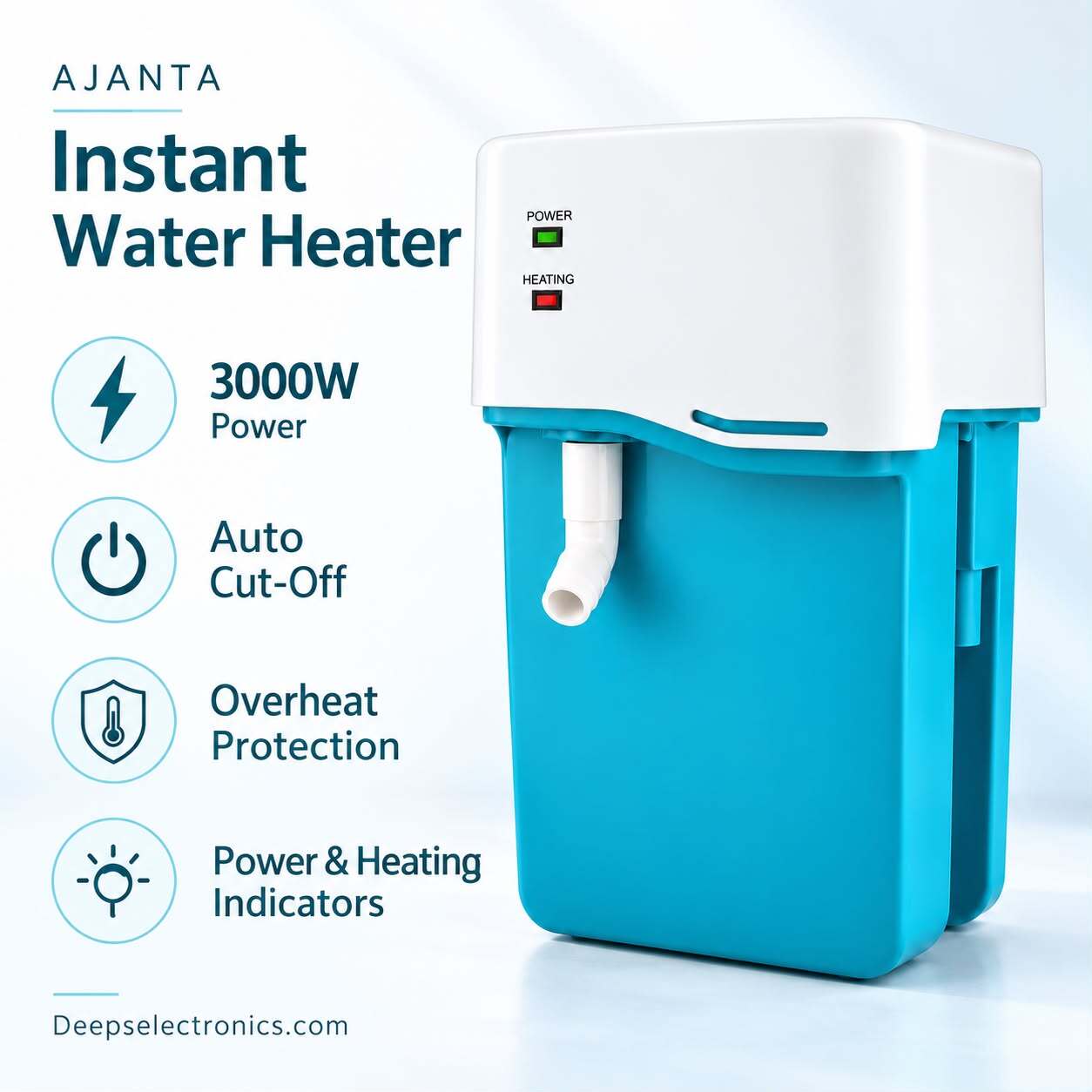 Ajanta Instant Water Heater – 3000W - Image 3