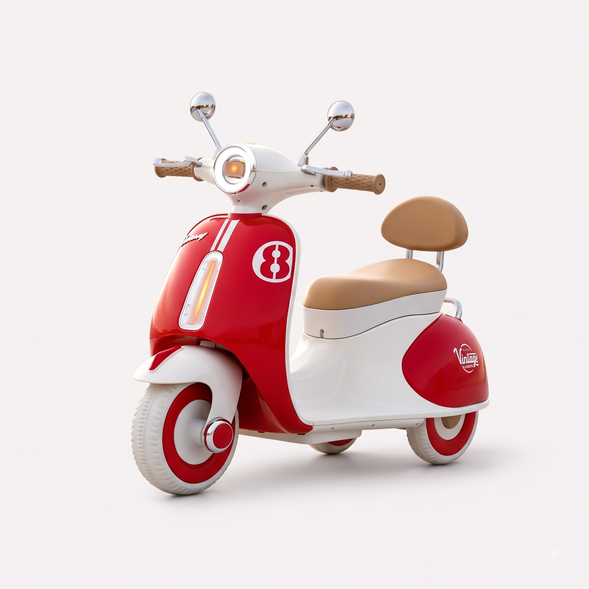 Kids Electric Scooter vintage red battery operated ride-on scooter for kids