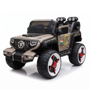 Kids Ride-On Jeep tactical beige battery operated off-road electric SUV for kids