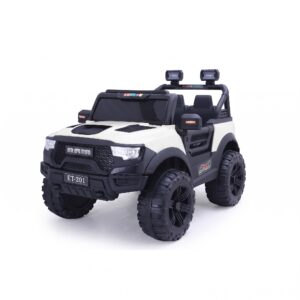 Kids Ride-On Jeep white and black 4x4 battery operated off-road electric SUV for kids